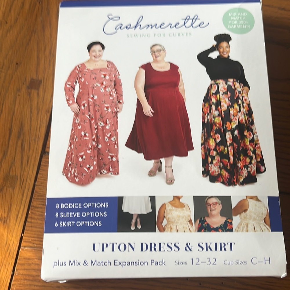 Cashmerette Upton Dress and Skirt sewing pattern with expansion pack
